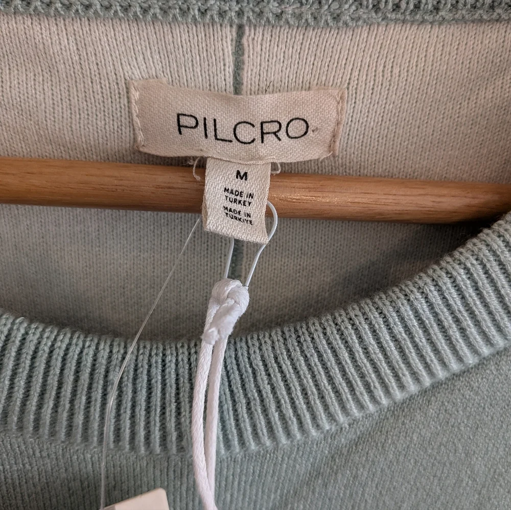 Anthropologie Pilcro Oaklyn Cozy Crew-Neck Green Oversized Sweatshirt Size M NWT - Picture 10 of 16
